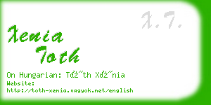 xenia toth business card